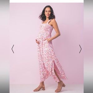 Seraphine gorgeous long pregnancy dress.